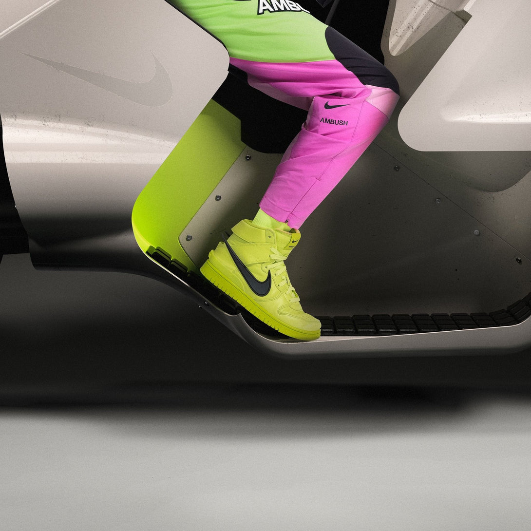 AMBUSH x Nike Dunk High 'Flash Lime'- Streetwear Fashion - evapacs.com