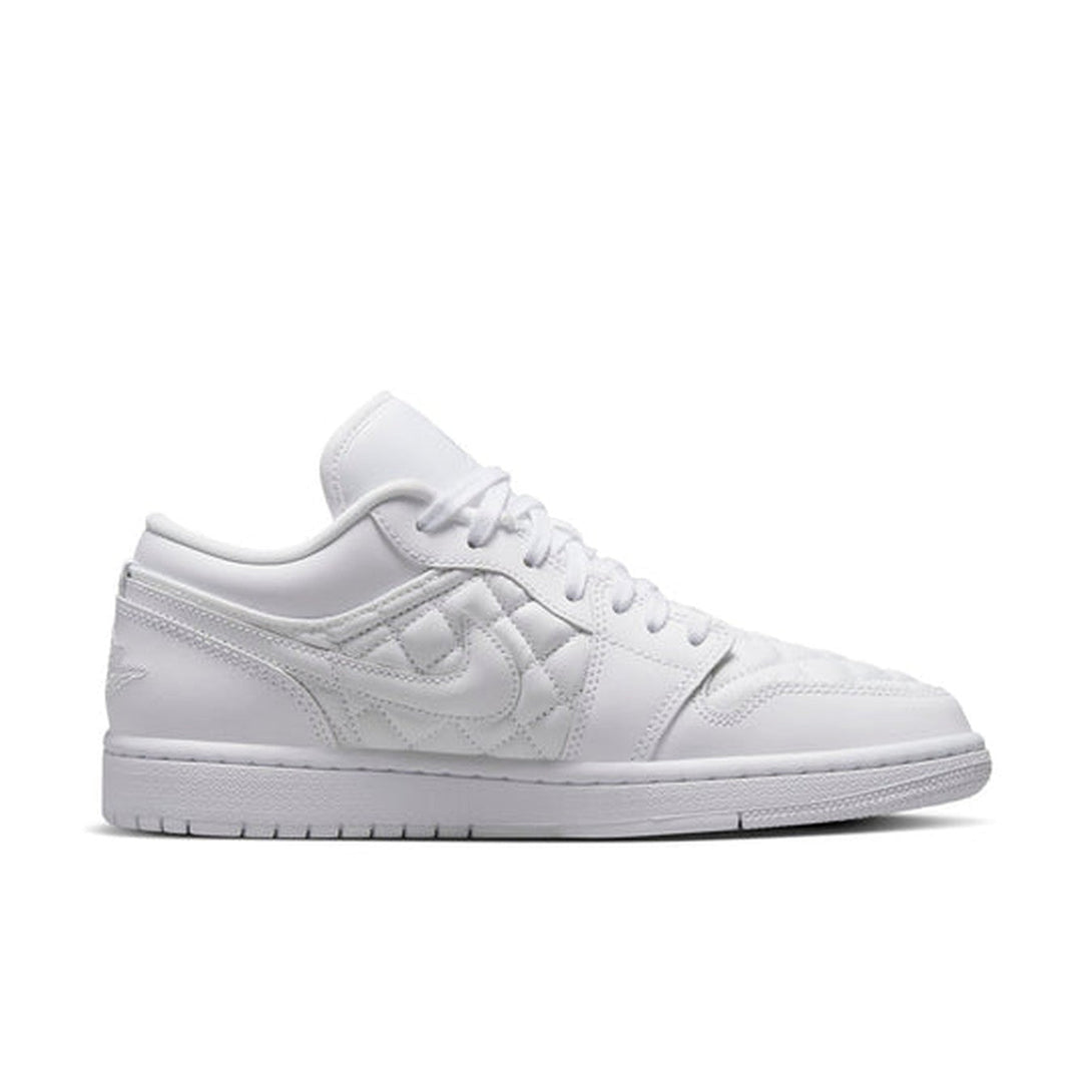 Air Jordan 1 Low 'Triple White Quilted' Wmns- Streetwear Fashion - evapacs.com