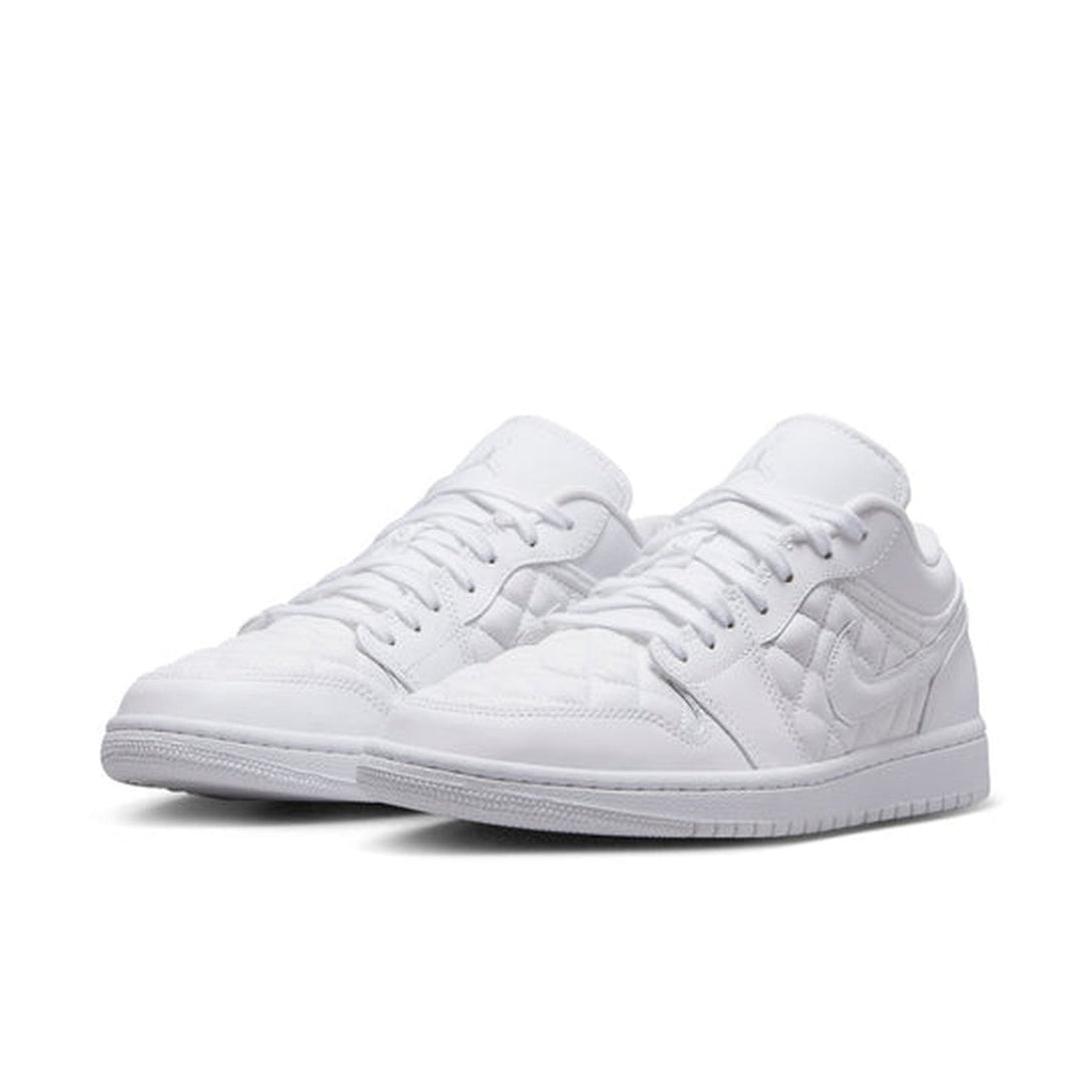 Air Jordan 1 Low 'Triple White Quilted' Wmns- Streetwear Fashion - evapacs.com