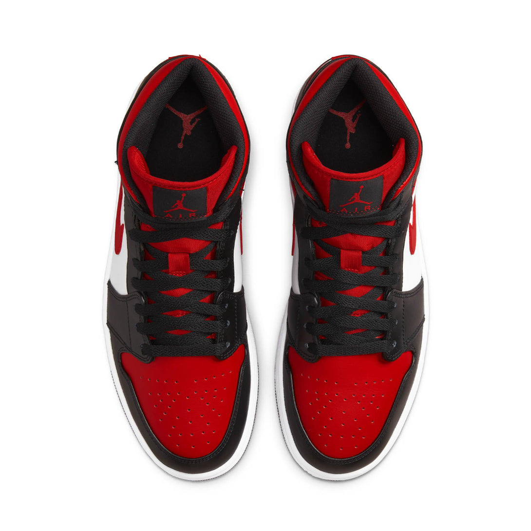Air Jordan 1 Mid 'Black Fire Red'- Streetwear Fashion - evapacs.com