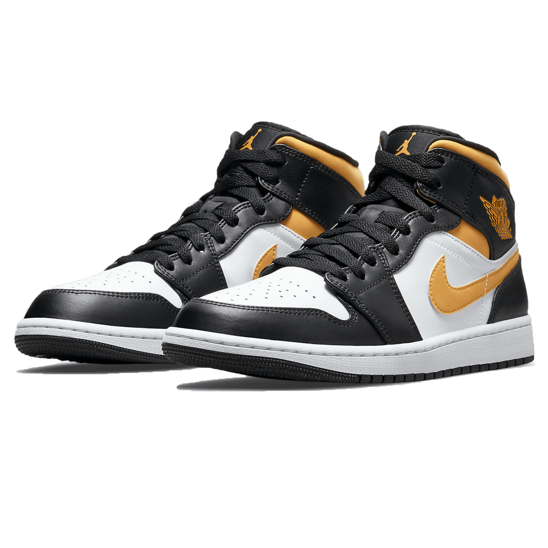 Air Jordan 1 Mid 'Black University Gold'- Streetwear Fashion - evapacs.com