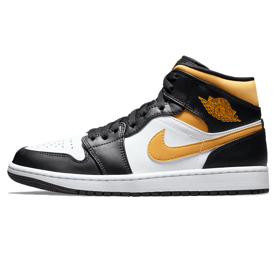 Air Jordan 1 Mid 'Black University Gold'- Streetwear Fashion - evapacs.com