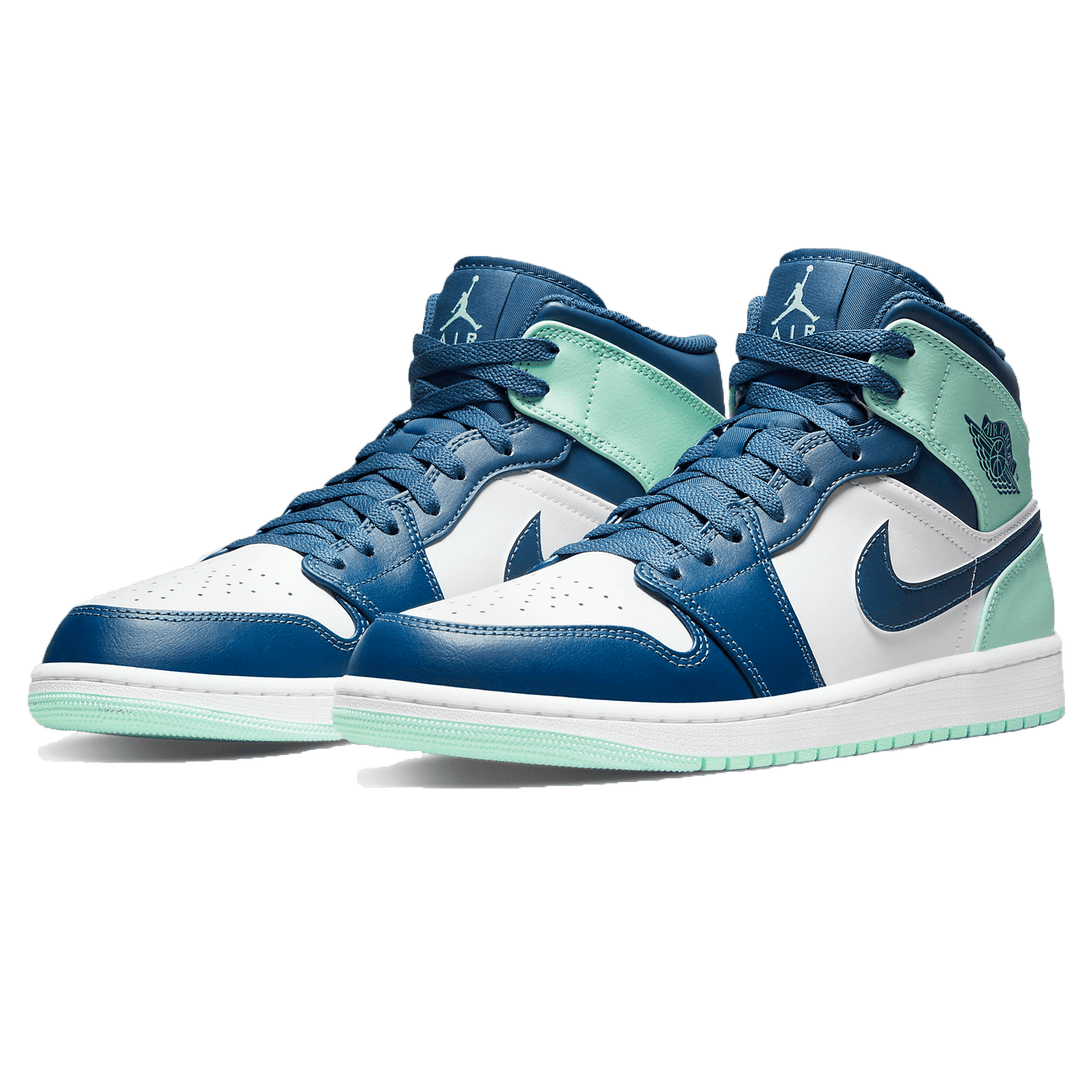 Air Jordan 1 Mid 'Blue Mint'- Streetwear Fashion - evapacs.com