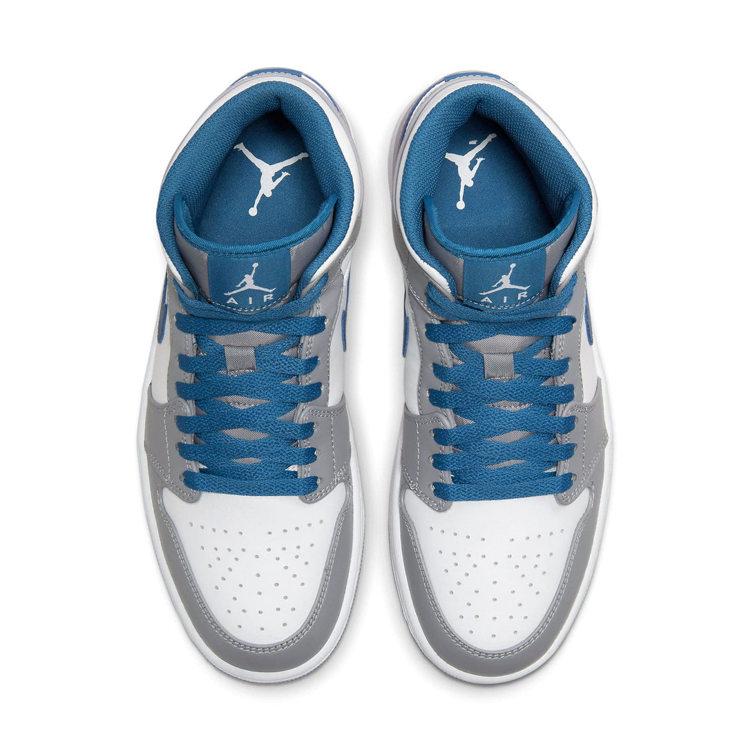 Air Jordan 1 Mid 'Cement True Blue'- Streetwear Fashion - evapacs.com