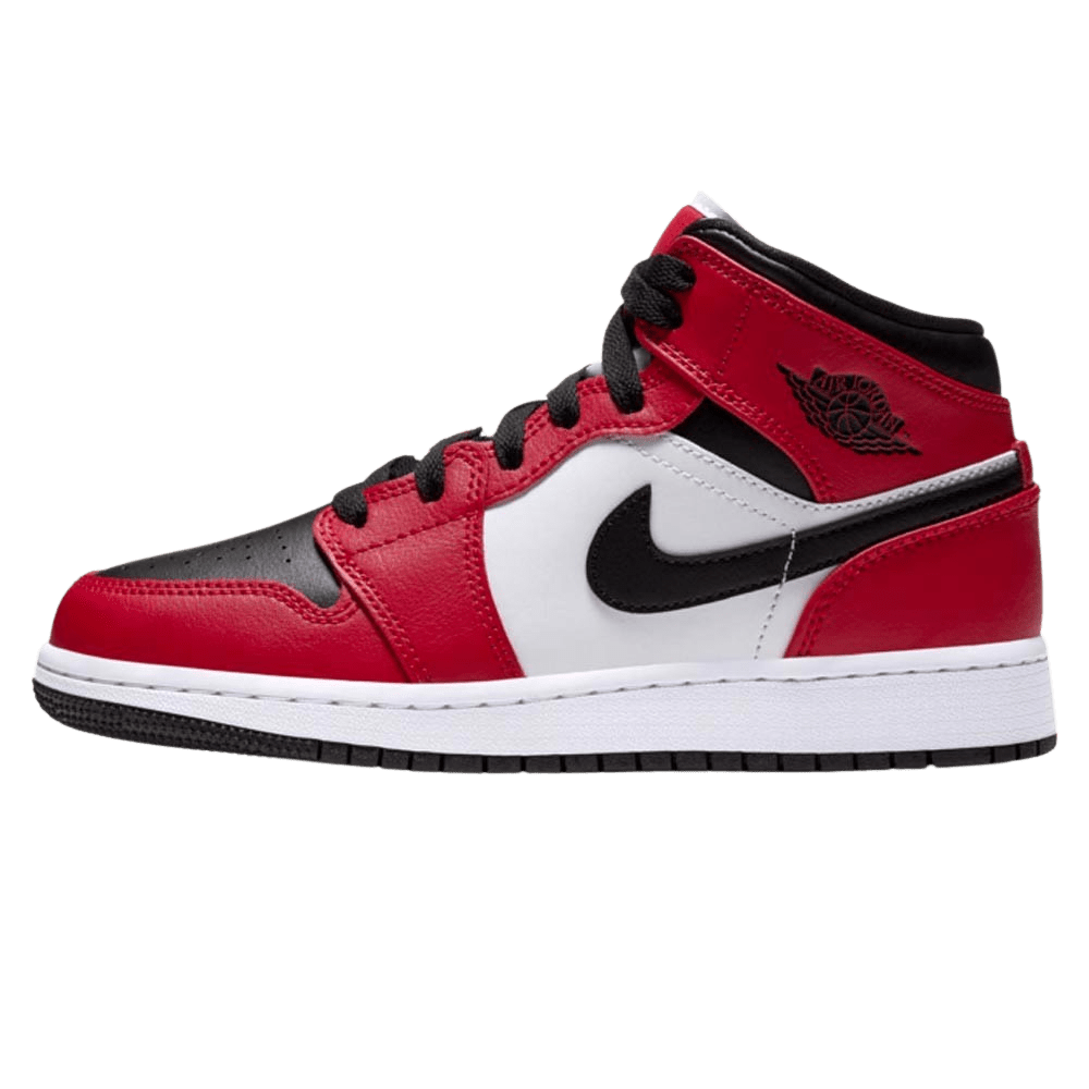 Air Jordan 1 Mid Chicago Black Toe GS- Streetwear Fashion - evapacs.com