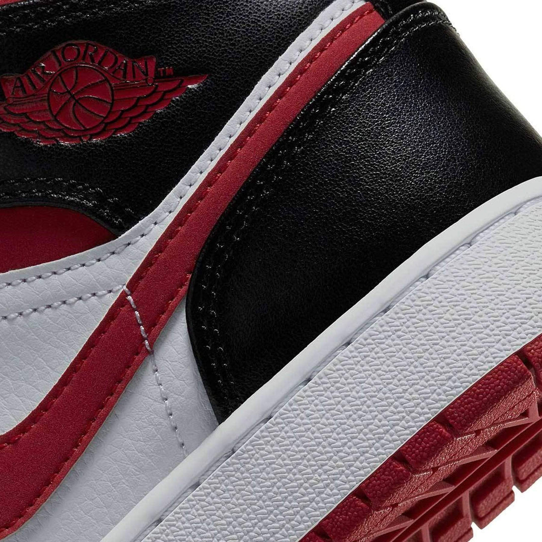 Air Jordan 1 Mid GS 'Black Gym Red'- Streetwear Fashion - evapacs.com