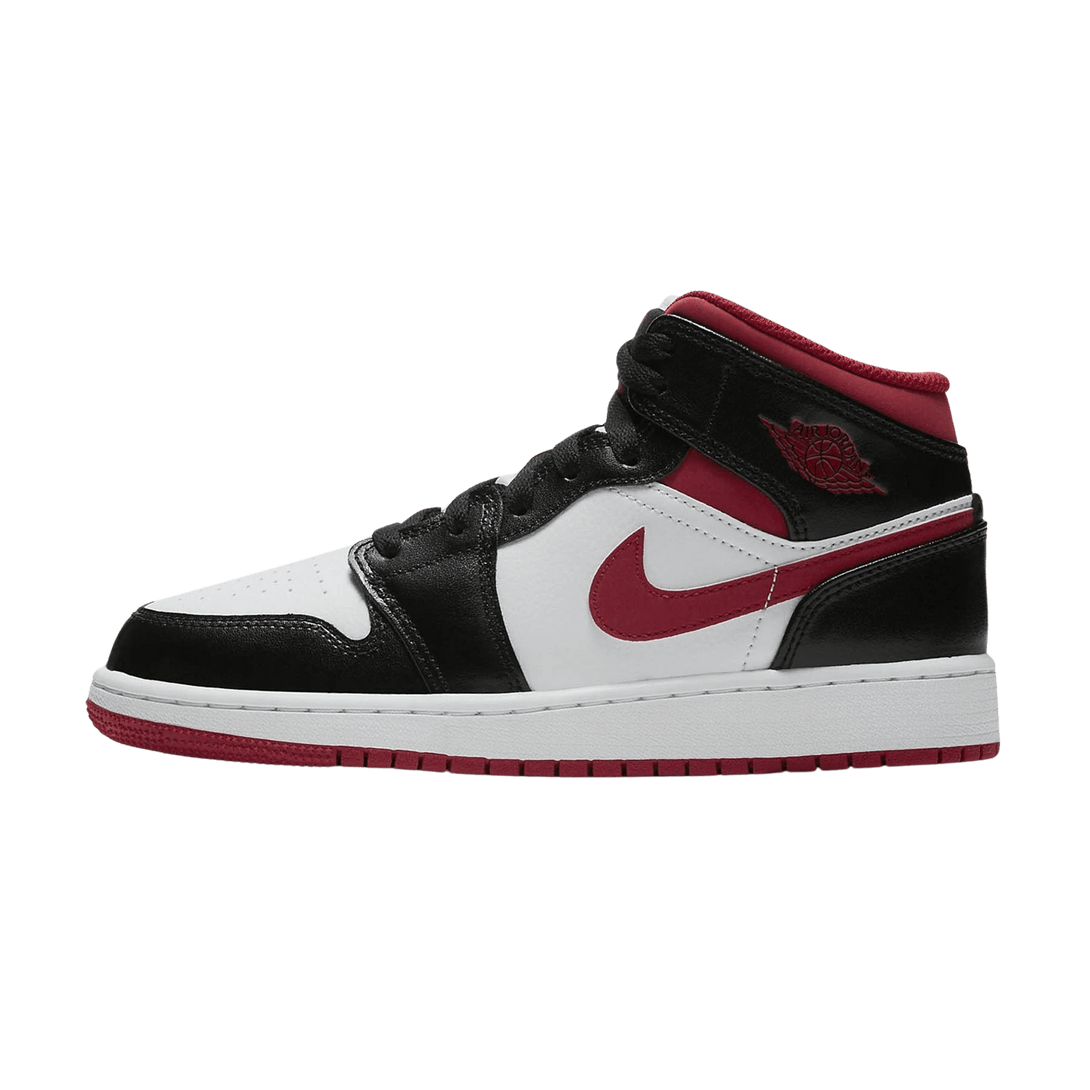 Air Jordan 1 Mid GS 'Black Gym Red'- Streetwear Fashion - evapacs.com