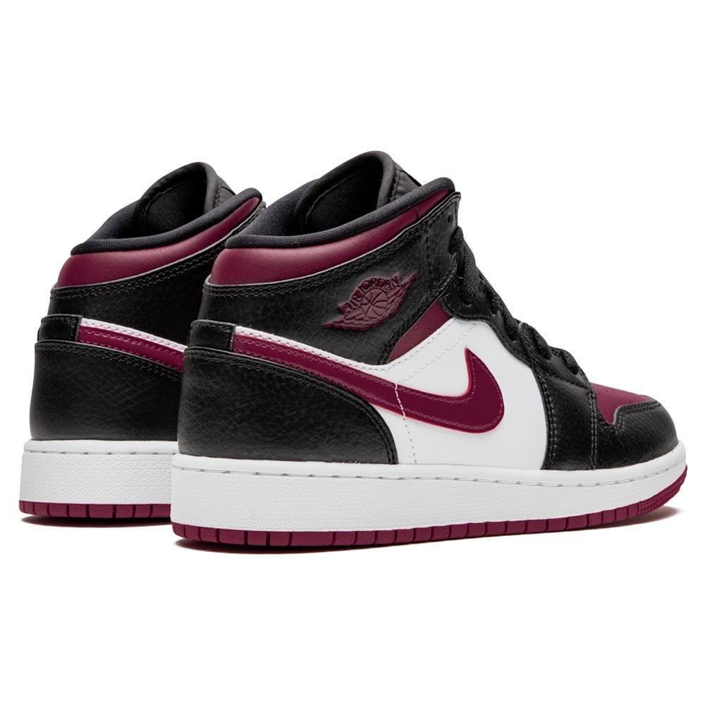 Air Jordan 1 Mid GS 'Black Noble Red'- Streetwear Fashion - evapacs.com