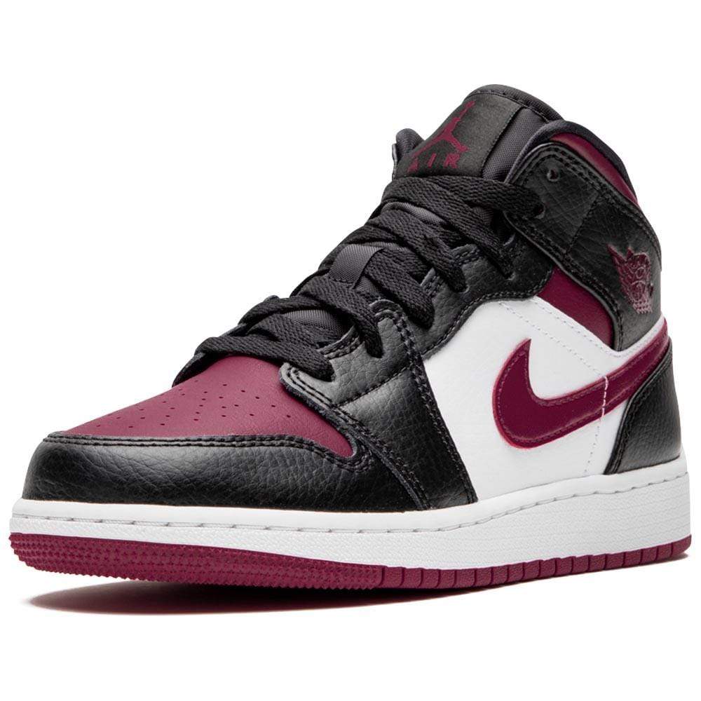 Air Jordan 1 Mid GS 'Black Noble Red'- Streetwear Fashion - evapacs.com