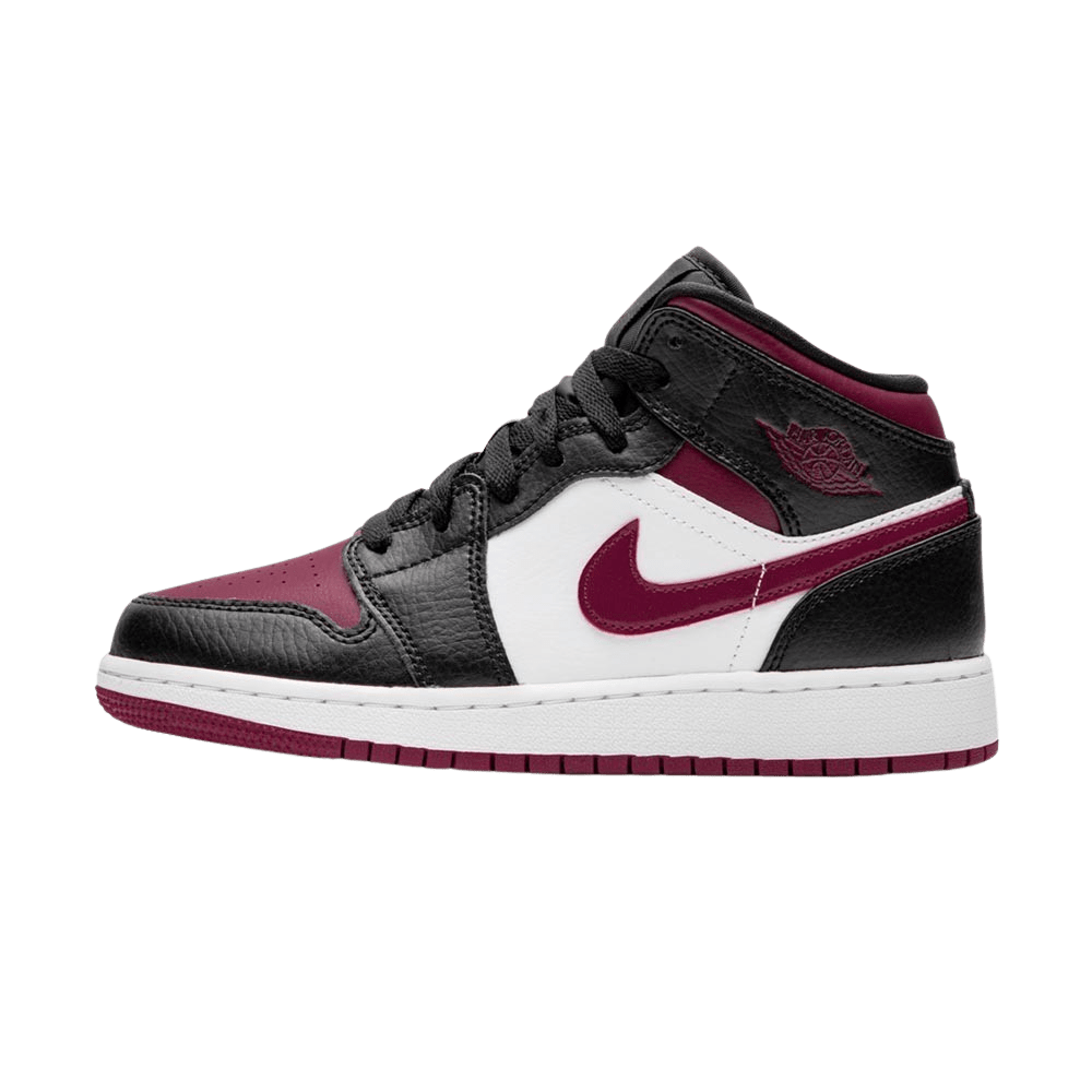 Air Jordan 1 Mid GS 'Black Noble Red'- Streetwear Fashion - evapacs.com