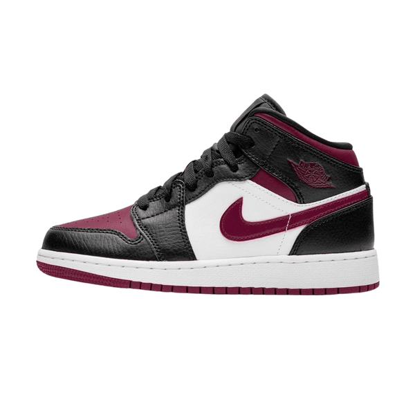 Air Jordan 1 Mid GS 'Black Noble Red'- Streetwear Fashion - evapacs.com