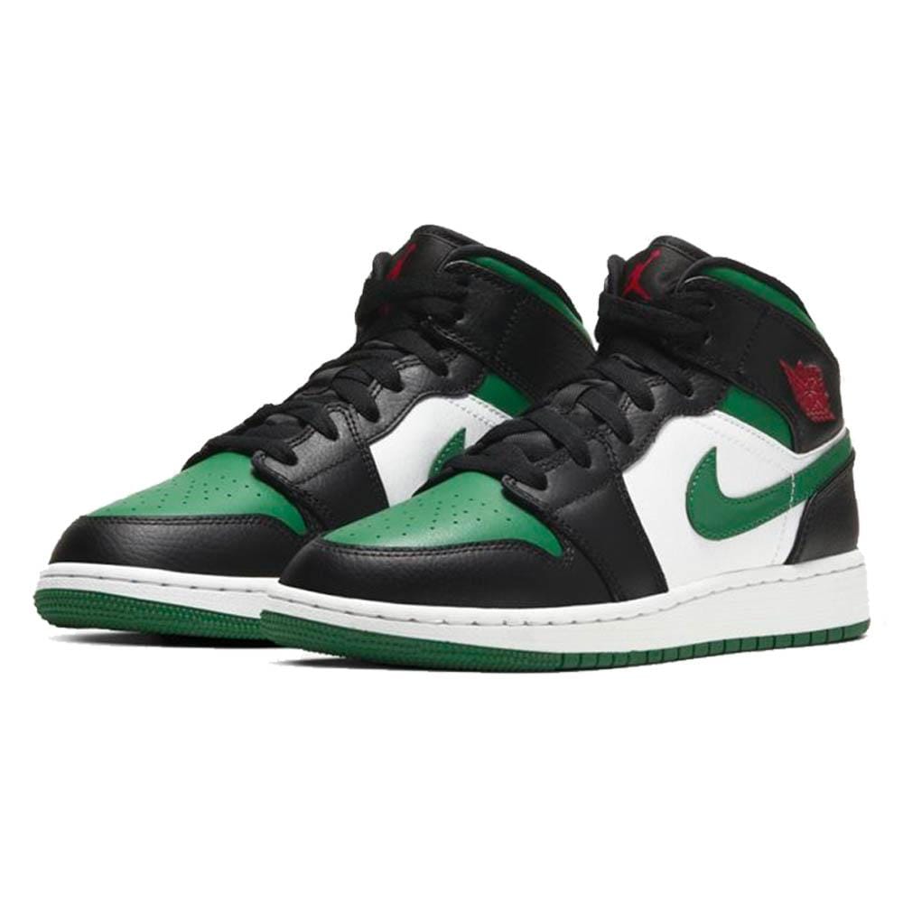 Air Jordan 1 Mid GS 'Black Pine Green'- Streetwear Fashion - evapacs.com