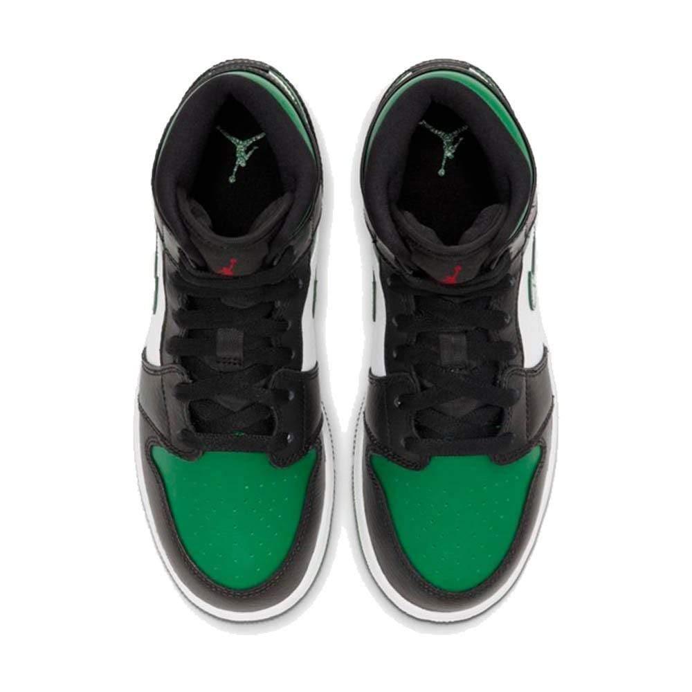 Air Jordan 1 Mid GS 'Black Pine Green'- Streetwear Fashion - evapacs.com