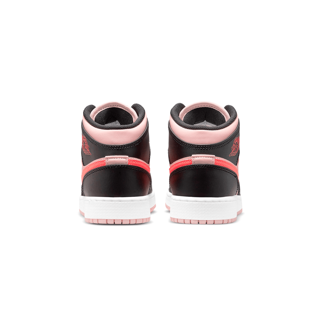 Air Jordan 1 Mid GS Black Pink Crimson- Streetwear Fashion - evapacs.com