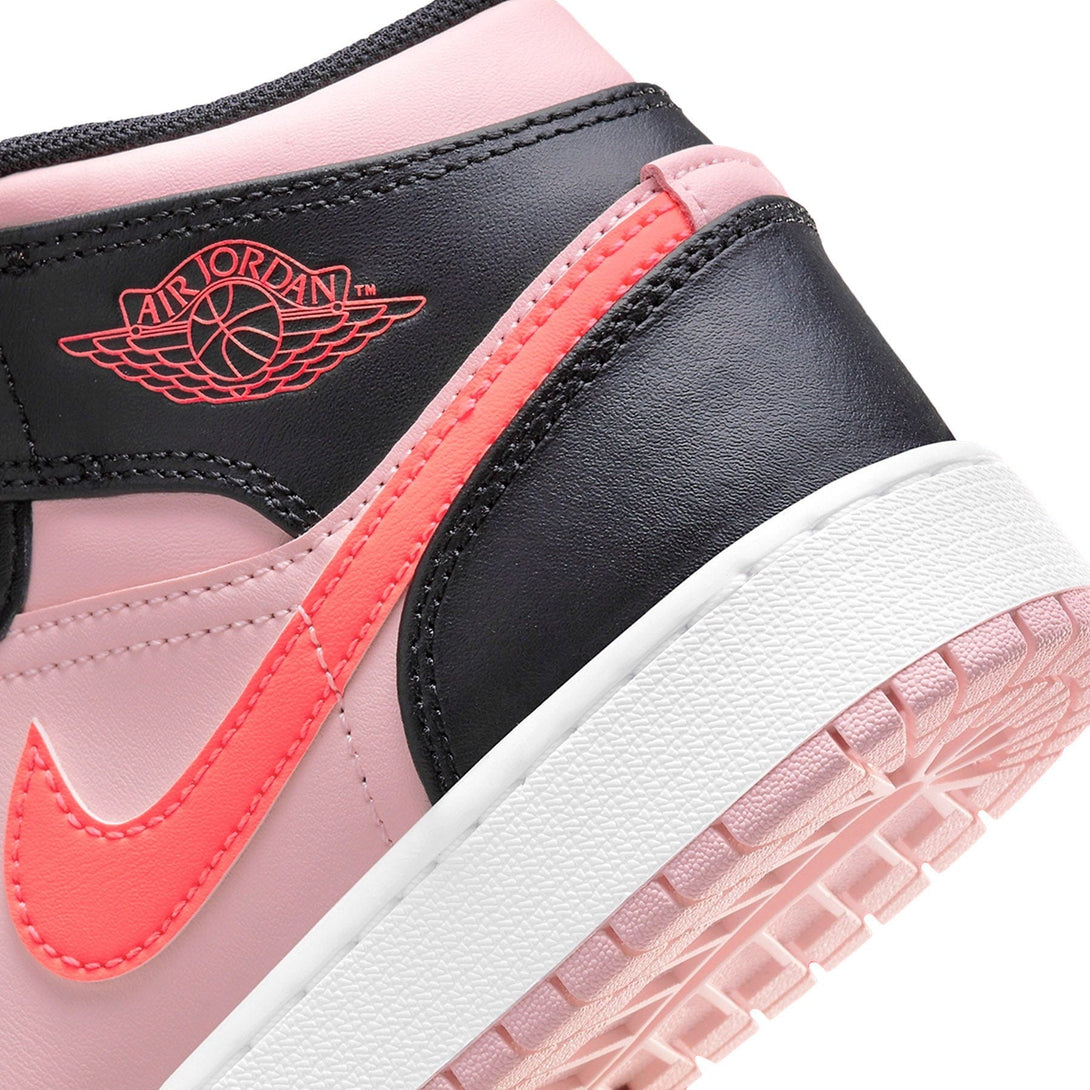 Air Jordan 1 Mid GS Black Pink Crimson- Streetwear Fashion - evapacs.com