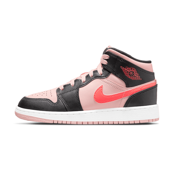 Air Jordan 1 Mid GS Black Pink Crimson- Streetwear Fashion - evapacs.com