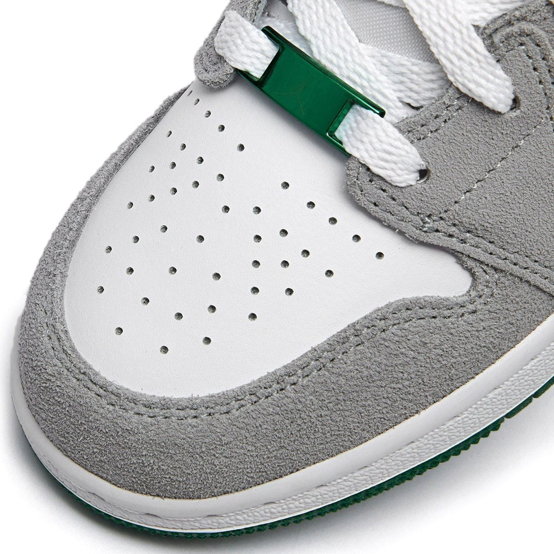 Air Jordan 1 Mid GS 'Green Grey'- Streetwear Fashion - evapacs.com