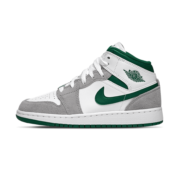 Air Jordan 1 Mid GS 'Green Grey'- Streetwear Fashion - evapacs.com