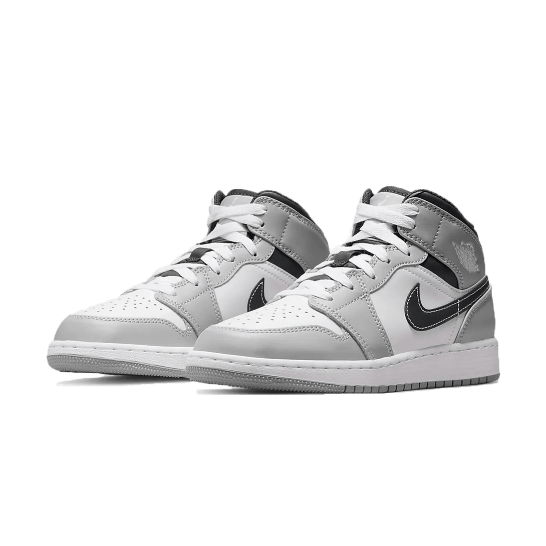 Air Jordan 1 Mid GS 'Light Smoke Grey'- Streetwear Fashion - evapacs.com