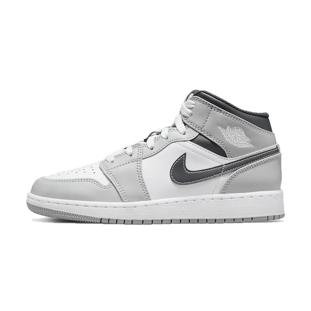 Air Jordan 1 Mid GS 'Light Smoke Grey'- Streetwear Fashion - evapacs.com