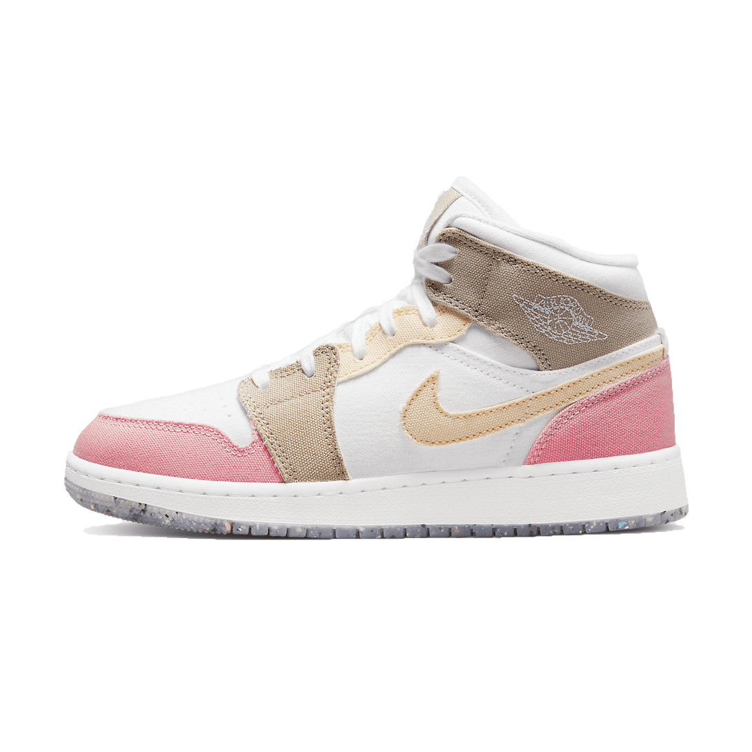 Air Jordan 1 Mid GS Pink Tan- Streetwear Fashion - evapacs.com