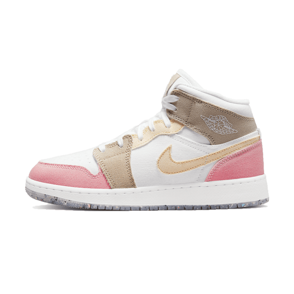 Air Jordan 1 Mid GS Pink Tan- Streetwear Fashion - evapacs.com