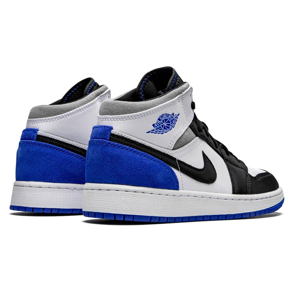 Air Jordan 1 Mid GS 'Royal White'- Streetwear Fashion - evapacs.com