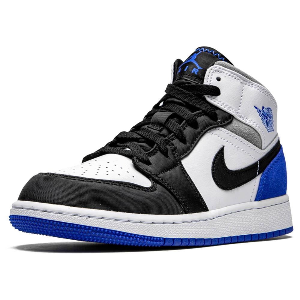 Air Jordan 1 Mid GS 'Royal White'- Streetwear Fashion - evapacs.com