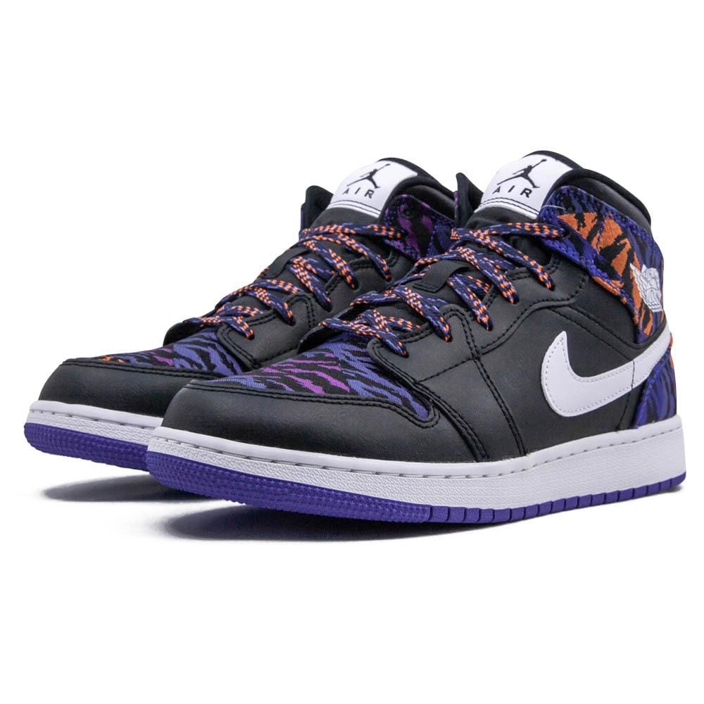 Air Jordan 1 Mid GS 'Tiger Print'- Streetwear Fashion - evapacs.com