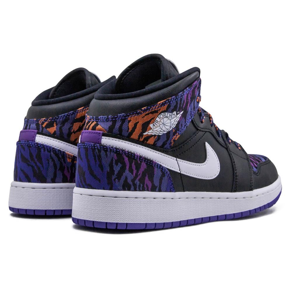 Air Jordan 1 Mid GS 'Tiger Print'- Streetwear Fashion - evapacs.com