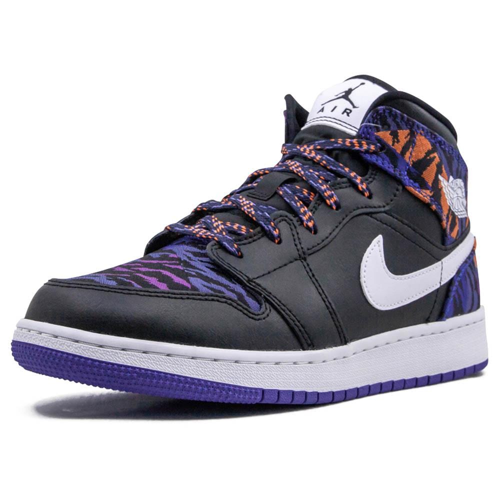 Air Jordan 1 Mid GS 'Tiger Print'- Streetwear Fashion - evapacs.com