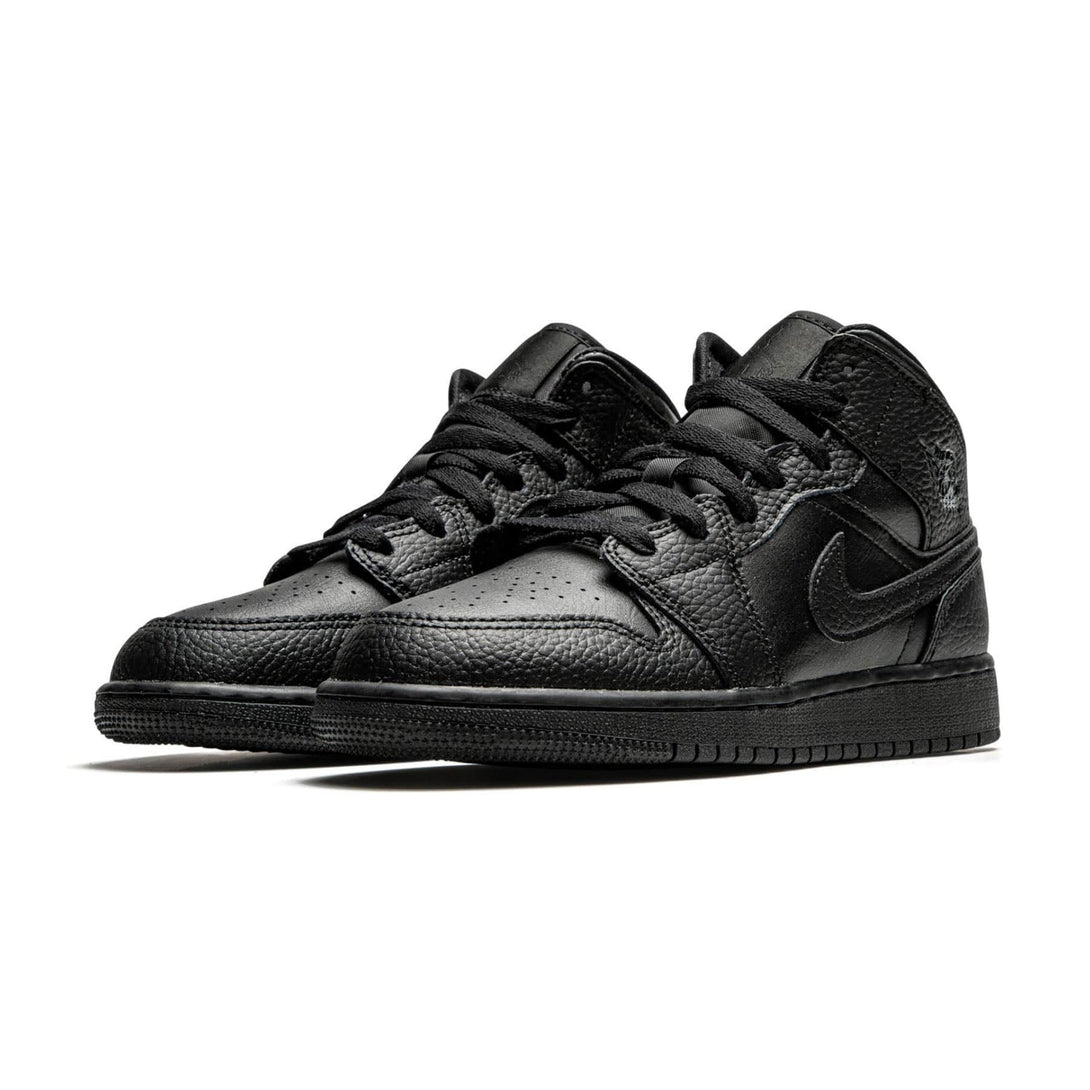 Air Jordan 1 Mid GS 'Triple Black' 2020- Streetwear Fashion - evapacs.com