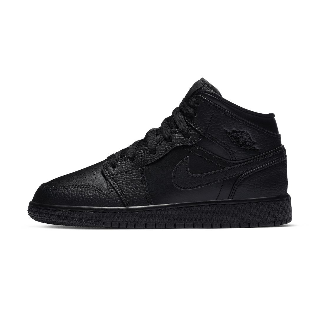 Air Jordan 1 Mid GS 'Triple Black' 2020- Streetwear Fashion - evapacs.com