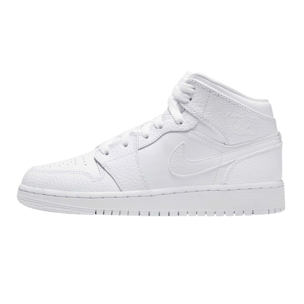Air Jordan 1 Mid GS 'Triple White'- Streetwear Fashion - evapacs.com