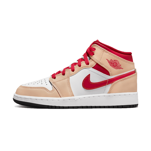 Air Jordan 1 Mid GS 'White Onyx Light Curry'- Streetwear Fashion - evapacs.com