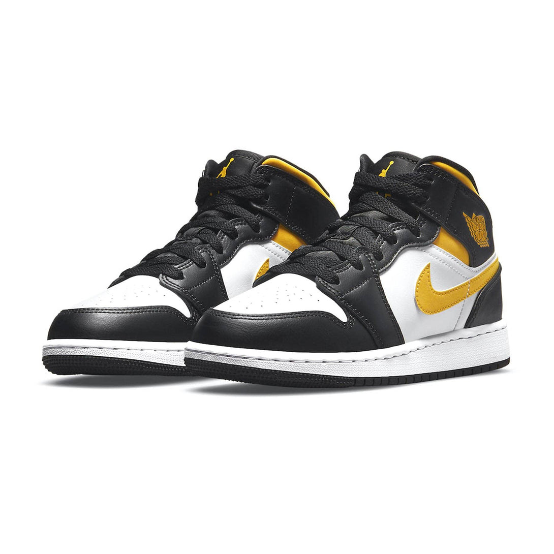 Air Jordan 1 Mid GS 'White Pollen Black'- Streetwear Fashion - evapacs.com