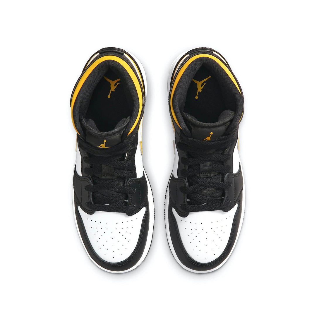 Air Jordan 1 Mid GS 'White Pollen Black'- Streetwear Fashion - evapacs.com