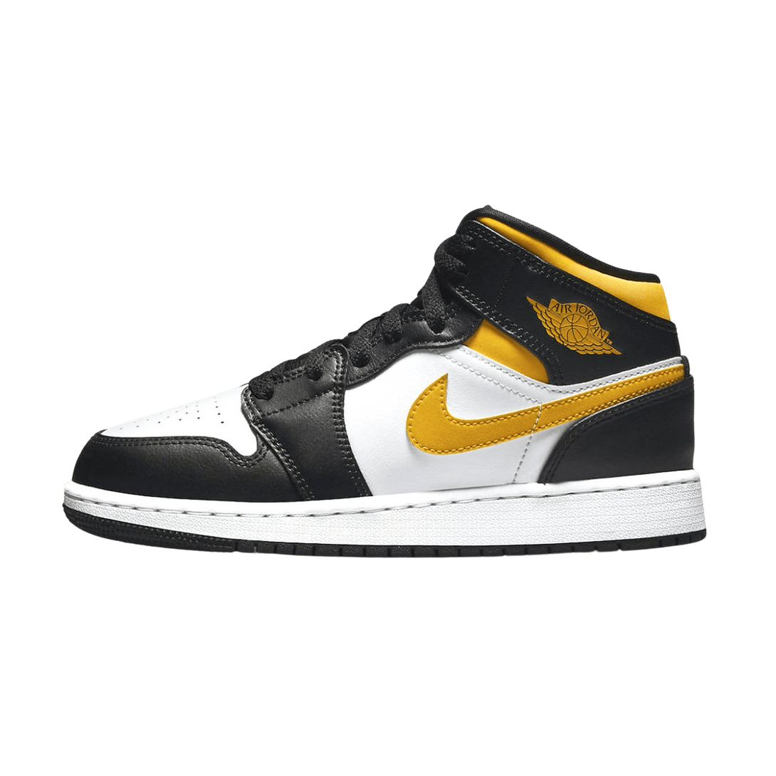 Air Jordan 1 Mid GS 'White Pollen Black'- Streetwear Fashion - evapacs.com