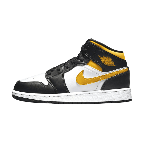 Air Jordan 1 Mid GS 'White Pollen Black'- Streetwear Fashion - evapacs.com