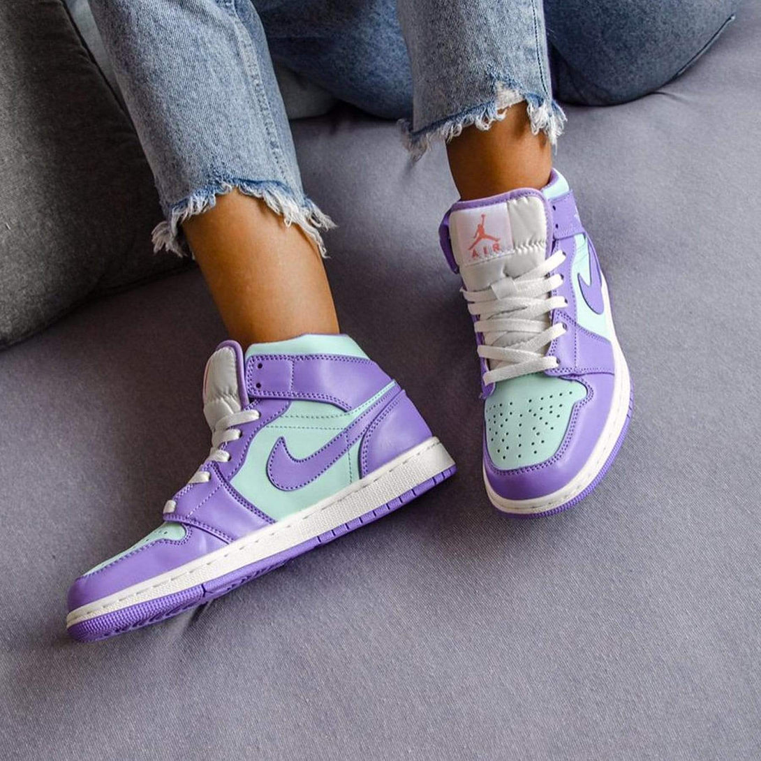 Air Jordan 1 Mid 'Purple Aqua'- Streetwear Fashion - evapacs.com