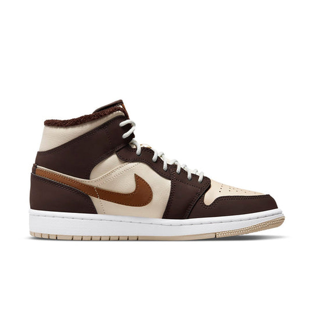 Air Jordan 1 Mid SE 'Cream Dark Chocolate' Wmns- Streetwear Fashion - evapacs.com