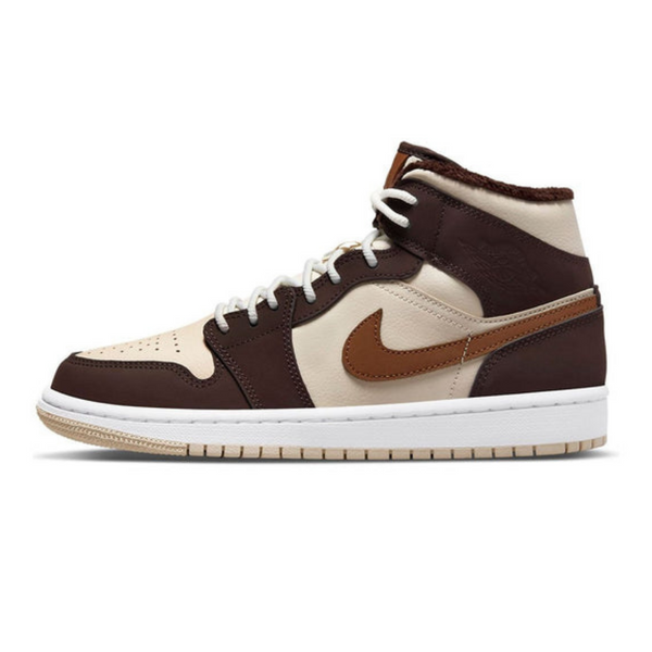 Air Jordan 1 Mid SE 'Cream Dark Chocolate' Wmns- Streetwear Fashion - evapacs.com