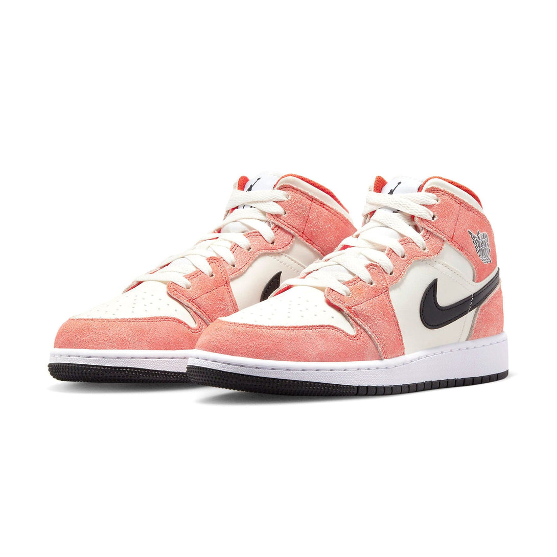 Air Jordan 1 Mid SE GS 'Orange Suede'- Streetwear Fashion - evapacs.com