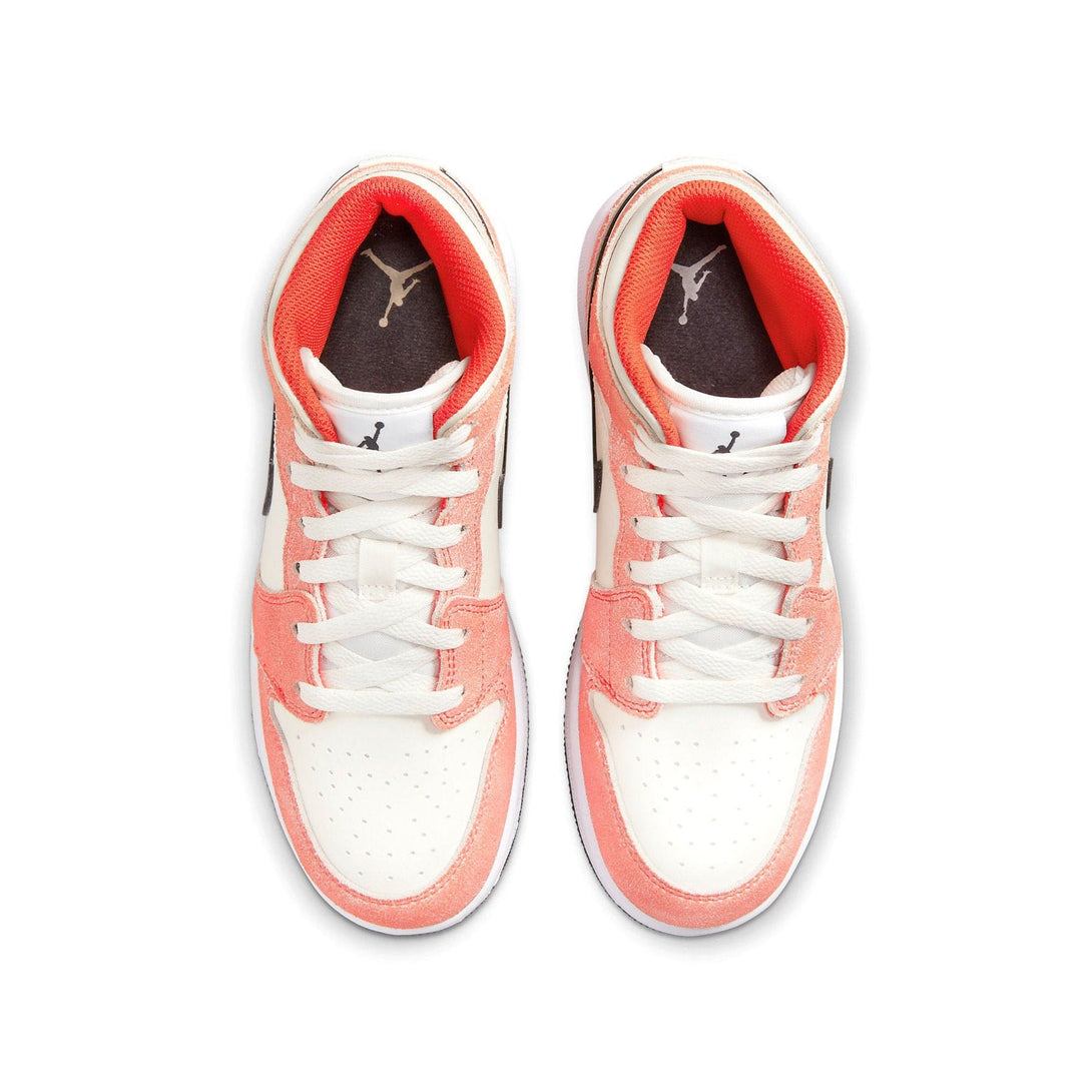 Air Jordan 1 Mid SE GS 'Orange Suede'- Streetwear Fashion - evapacs.com