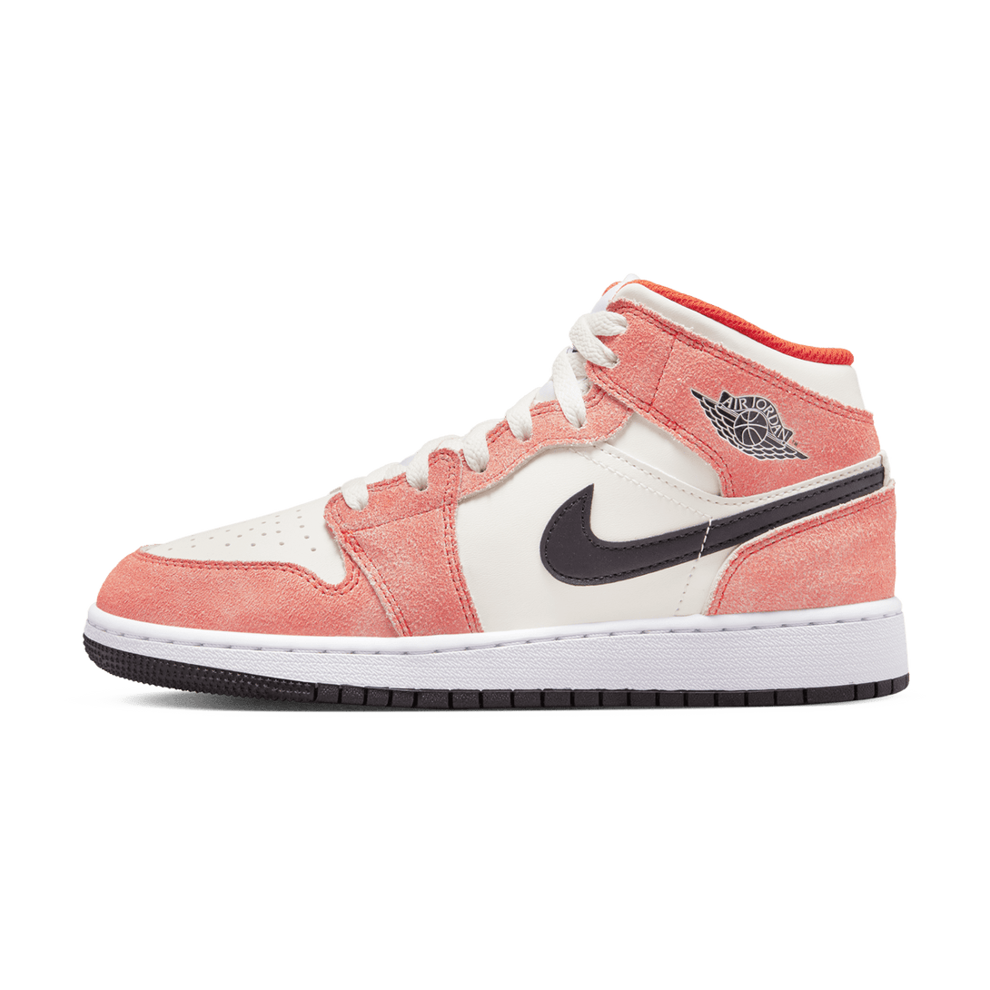 Air Jordan 1 Mid SE GS 'Orange Suede'- Streetwear Fashion - evapacs.com