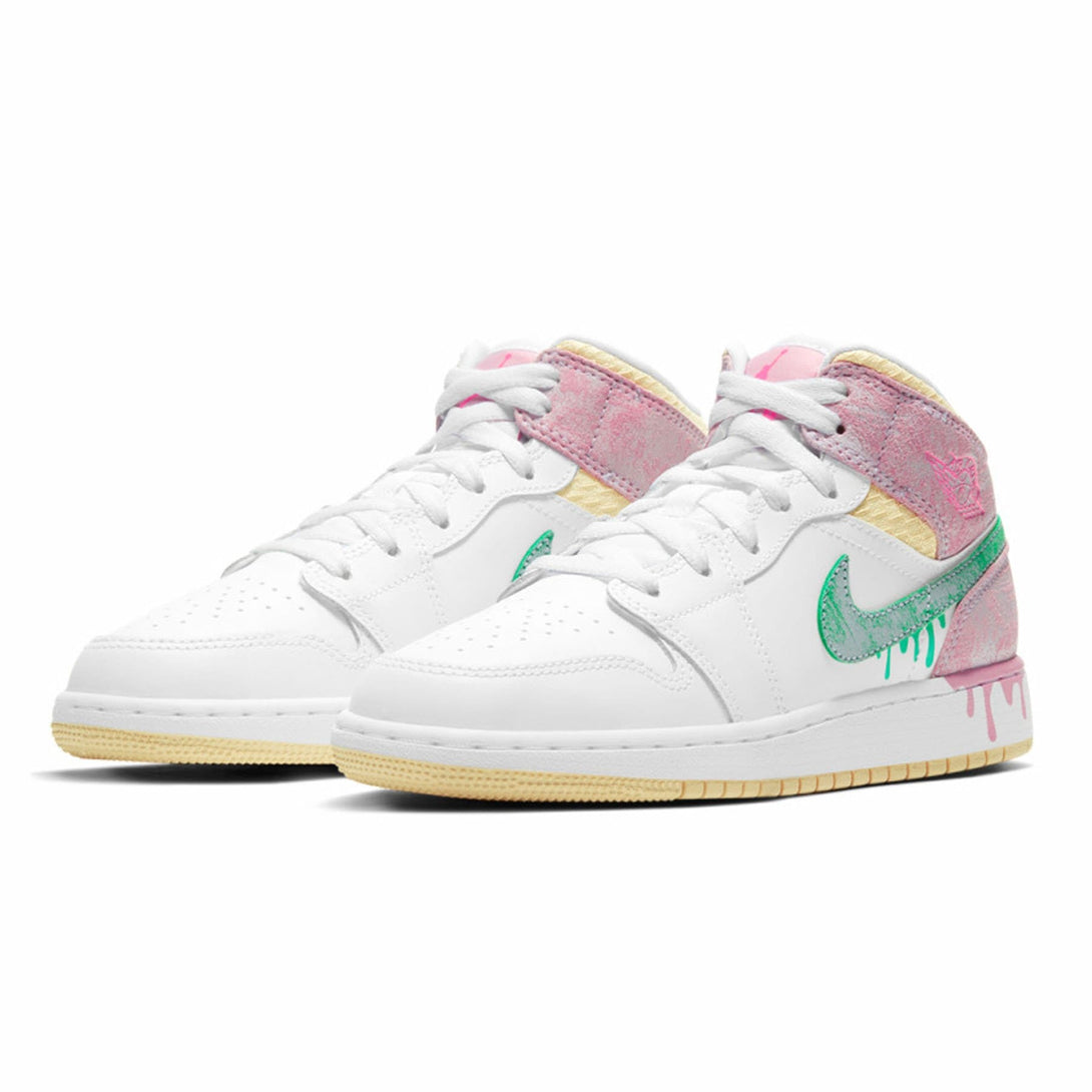 Air Jordan 1 Mid SE GS 'Paint Drip'- Streetwear Fashion - evapacs.com