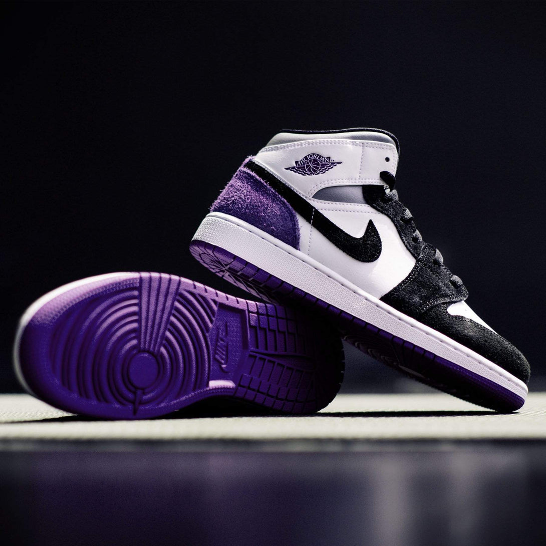 Air Jordan 1 Mid SE GS 'Varsity Purple'- Streetwear Fashion - evapacs.com