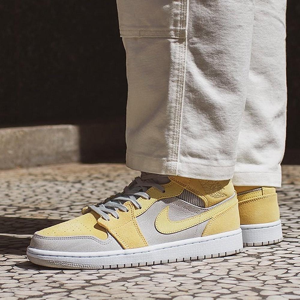 Air Jordan 1 Mid SE Grey Fog Lemon Wash- Streetwear Fashion - evapacs.com