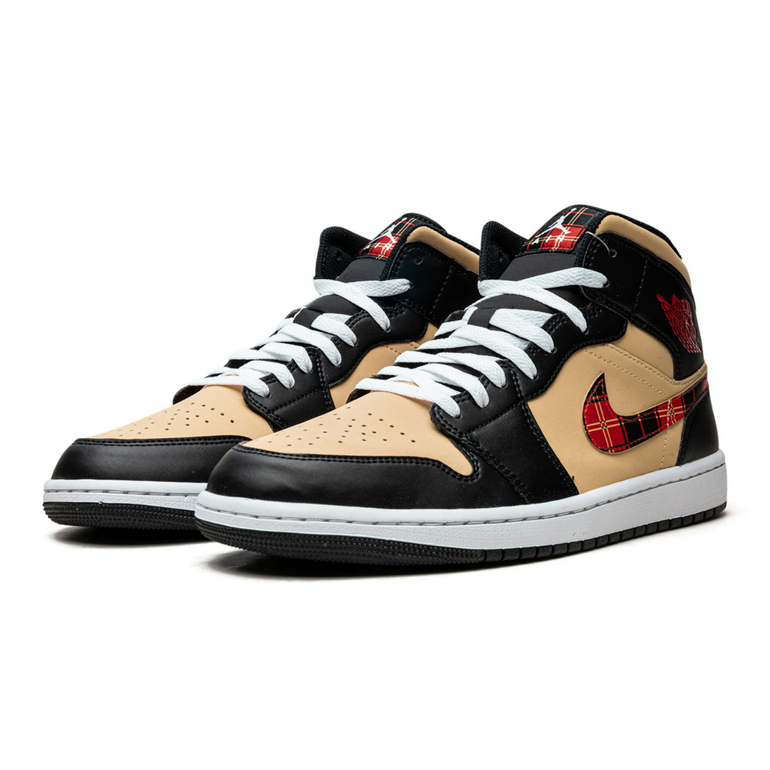 Air Jordan 1 Mid SE 'Tartan Swoosh'- Streetwear Fashion - evapacs.com