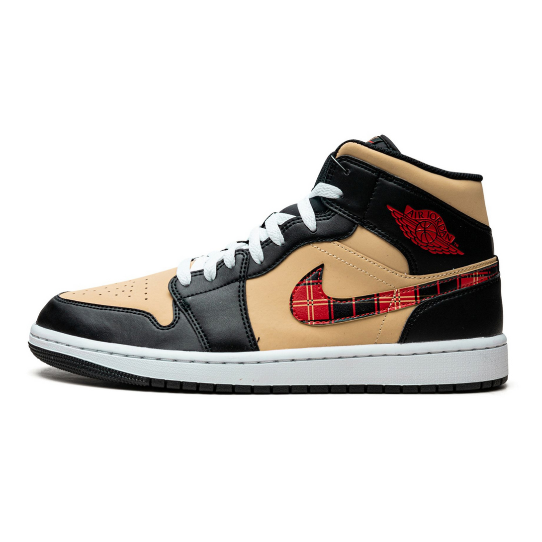 Air Jordan 1 Mid SE 'Tartan Swoosh'- Streetwear Fashion - evapacs.com